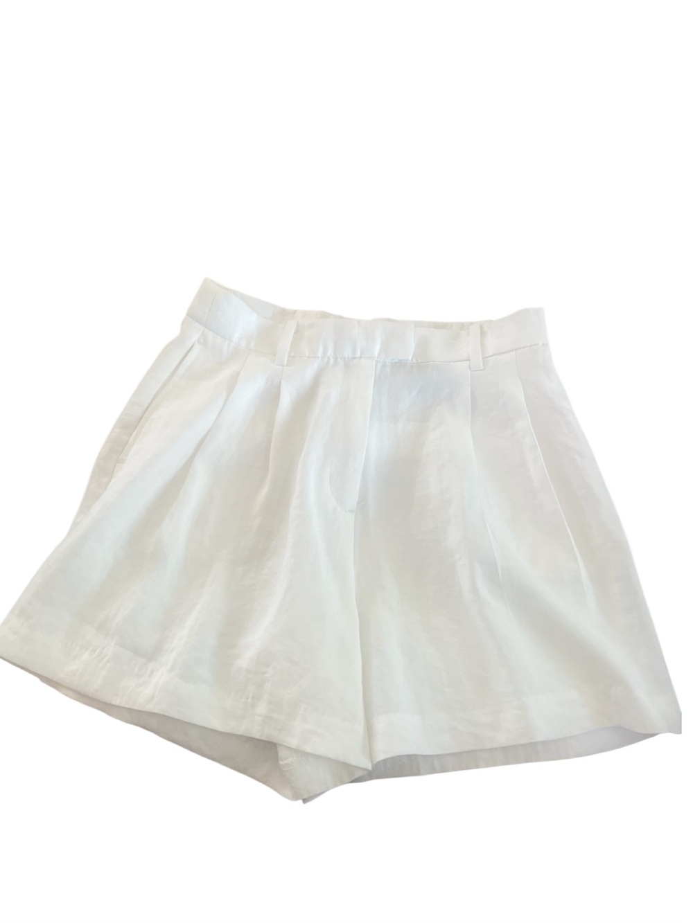 H&M Cream High-Waist Tailored Shorts - Picture 2 of 7